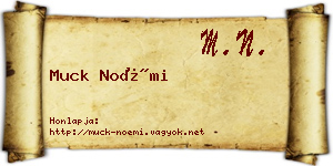 Muck Noémi névjegykártya