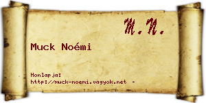 Muck Noémi névjegykártya